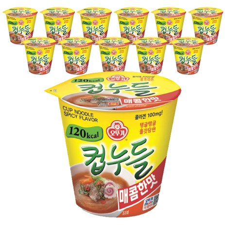 오뚜기 컵누들 매콤한 맛 37.8g, 12개-추천-상품