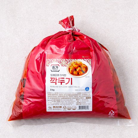 종가 오래오래 아삭한 깍두기, 3kg, 1개-추천-상품