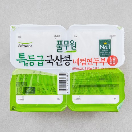 풀무원 특등급 국산콩 네컵연두부, 360g, 1개-추천-상품