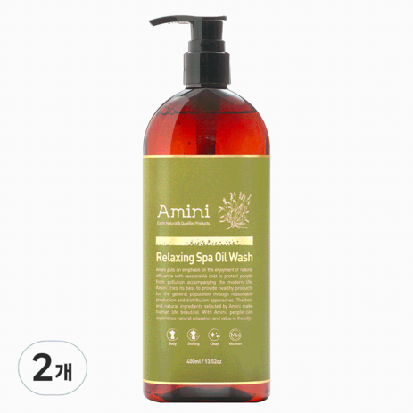 아미니-릴렉싱-스파오일워시-허브향-400ml-2개-추천-상품