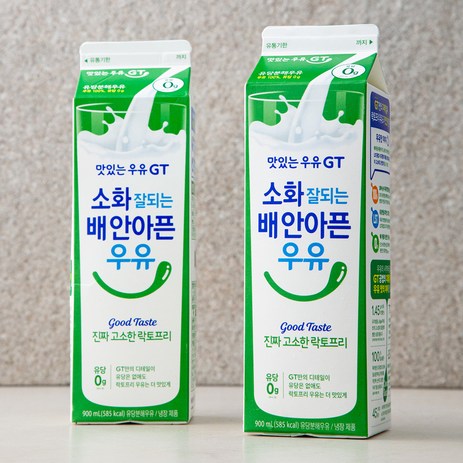 남양유업 맛있는우유GT 소화가 잘되는 고소한 락토프리, 900ml, 2개-추천-상품