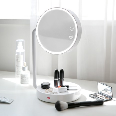오아 블링 LED 화장 스탠드 거울 OA-BU150, 화이트-추천-상품