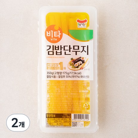 일가집 비타 김밥단무지, 350g, 2개-추천-상품