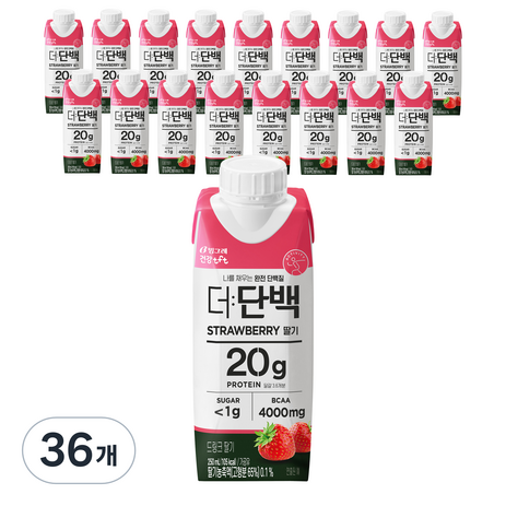 더단백 빙그레 건강tft 드링크 딸기, 250ml, 36개-추천-상품