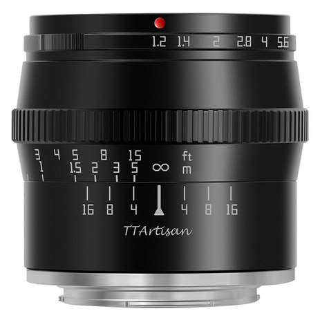 TTArtisan 50mm F1.2 소니 E마운트 APS C 렌즈, 블랙-추천-상품