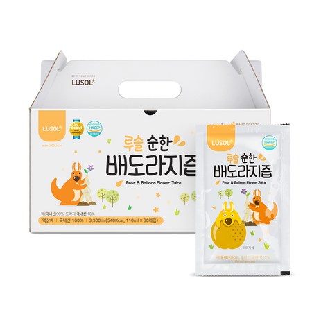 루솔 순한 배도라지즙 선물세트, 배즙, 110ml, 30포-추천-상품