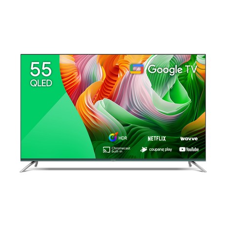 더함 4K UHD QLED 구글 OS TV, 139cm(55인치), UA551QLED VA SH 2023C1, 스탠드형, 고객직접설치-추천-상품