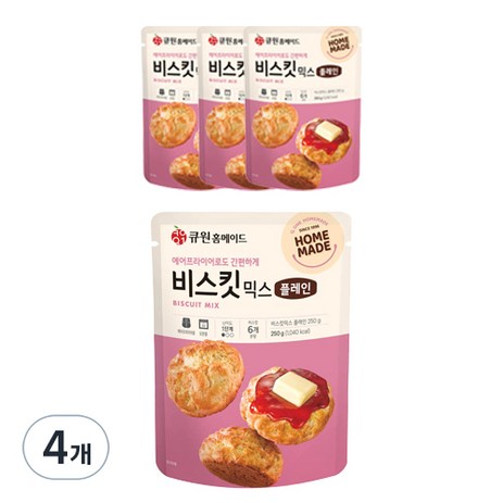 큐원 홈메이드 비스킷믹스 플레인, 4개, 250g-추천-상품