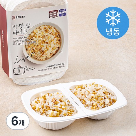 밥이야 밥맛밥라이트 귀리밥 (냉동), 200g, 6개-추천-상품