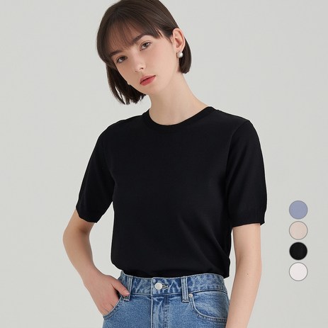ELLE-PARIS-루즈핏-라운드넥-데일리-반팔-여름-니트-추천-상품