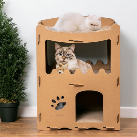 딩동펫 고양이 스크래쳐 하우스 복층형, 1개-추천-상품