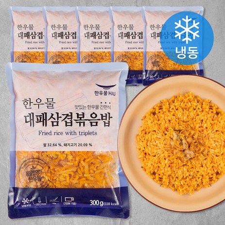 한우물 대패삼겹 볶음밥 (냉동), 300g, 6개-추천-상품