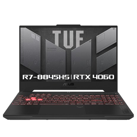에이수스 2024 TUF 게이밍 A15 라이젠7 라이젠 8000 시리즈 지포스 RTX 4060, Mecha Gray, 512GB, 16GB, Free DOS, FA507UV-HQ095-추천-상품