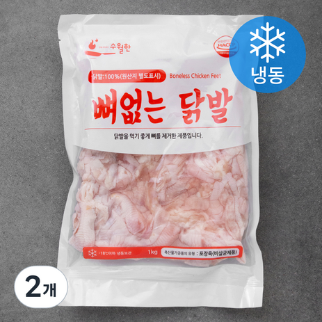 수월한 핀란드산 뼈없는 닭발 (냉동), 1kg, 2개-추천-상품