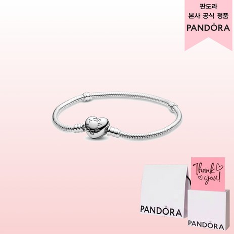 [공식/메세지카드] 판도라 여성용 모멘츠 하트 클라습 브레이슬릿 590719 + 쇼핑백 + 메세지카드-추천-상품