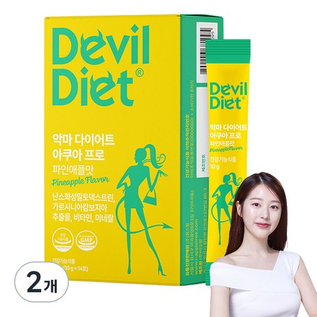 악마 다이어트 아쿠아 프로 파인애플맛 가르시니아 14p, 2개, 140g-추천-상품