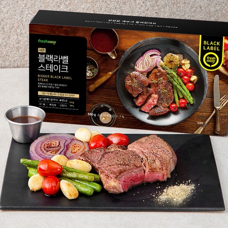 프레시지 더큰 블랙라벨 스테이크 세트, 580g, 1개-추천-상품