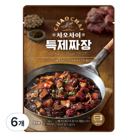 차오차이 특제짜장, 180g, 6개-추천-상품