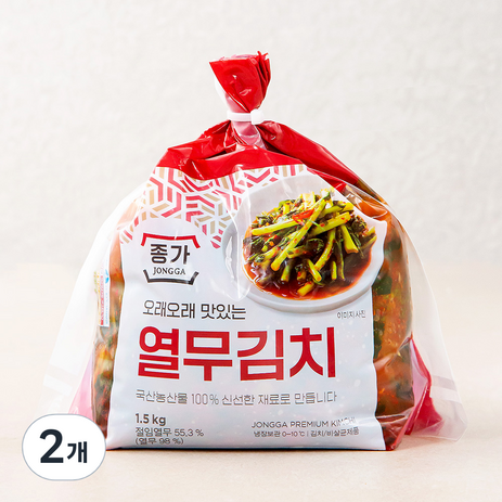 종가 오래오래 맛있는 열무김치, 1.5kg, 2개-추천-상품