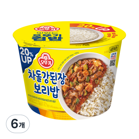 오뚜기 차돌 강된장 보리밥 컵밥, 310g, 6개-추천-상품