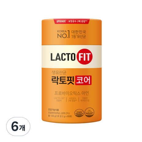 종근당 락토핏 생유산균 코어, 120g, 6개-추천-상품