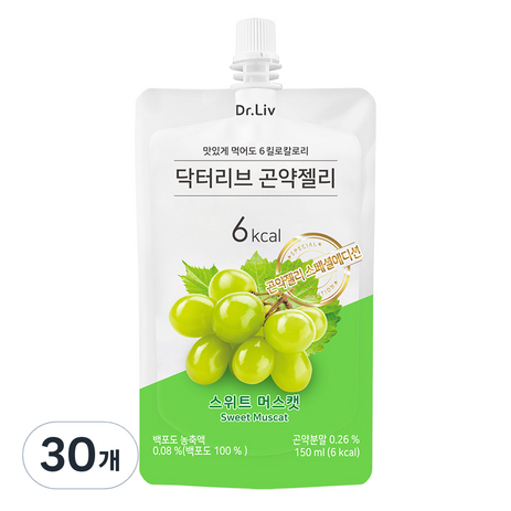 닥터리브 곤약젤리 스위트 머스캣, 30개, 150ml-추천-상품