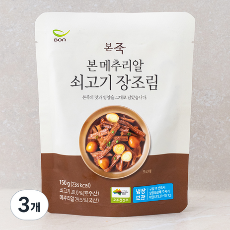 본죽 메추리알 쇠고기 장조림, 150g, 3개-추천-상품