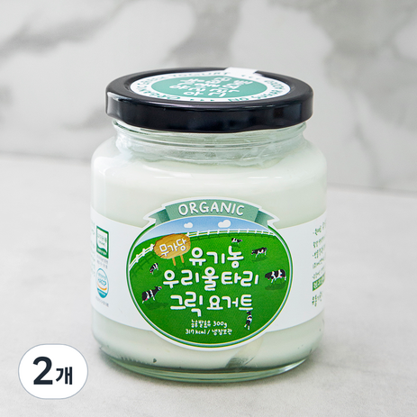 유기농우리울타리 그릭요거트 무가당, 300g, 2개-추천-상품