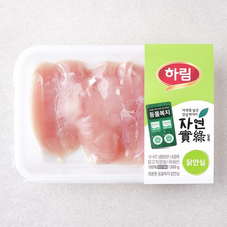 하림 자연실록 동물복지 인증 닭안심 (냉장), 300g, 1개-추천-상품