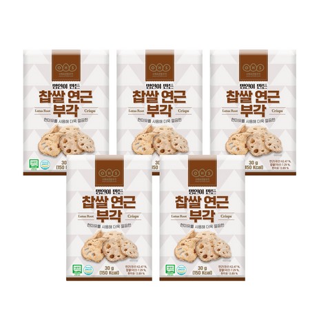 오희숙전통부각 찹쌀 연근 부각, 30g, 5개-추천-상품