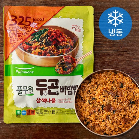 풀무원 두부곤약 비빔밥 삼색나물 (냉동), 400g, 1개-추천-상품