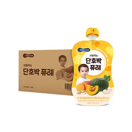 베베쿡 처음먹는 퓨레 80g, 단호박, 20개-추천-상품