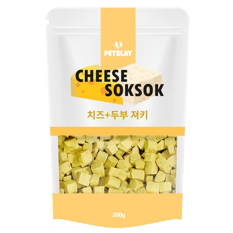 펫슬레이 강아지 대용량 간식 쏙쏙 큐브 져키, 두부 / 치즈, 200g, 1개-추천-상품