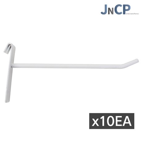 JNCP 휀스망 일선후크 10EA 후크 고리 악세사리 걸이 진열 메쉬망 네트망 철망, 1세트, 화이트(15cm)x10EA-추천-상품