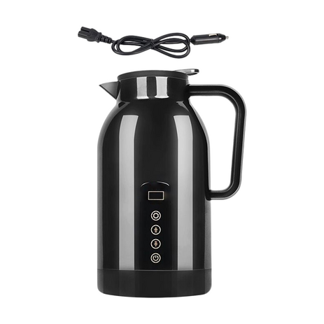 1300ML 대용량 차량용 보온 전기포트 12V/24V, 블랙-추천-상품