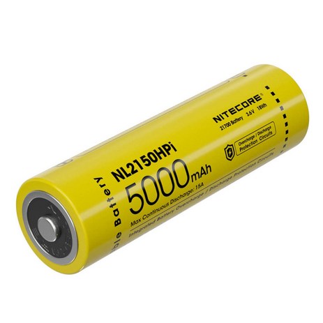 NITECORE NL2150HPi 5000mah 고출력 리튬 배터리 21700, 1개, 단품-추천-상품