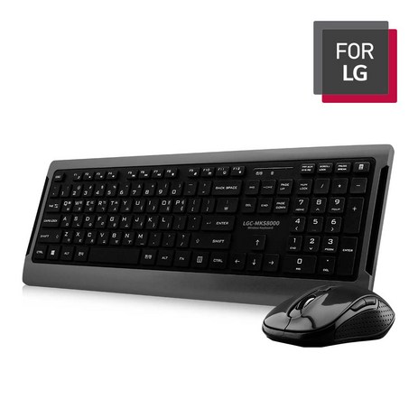 For LG 무선키보드마우스세트 MKS-8000 (키스킨포함), 무선, Black, 블랙-추천-상품