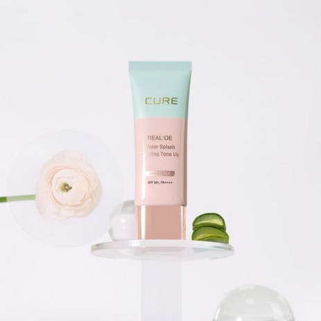 김정문알로에 큐어 워터스플래쉬 카밍 톤업 선크림 40ml SPF50+PA++++, 단품, 1개-추천-상품