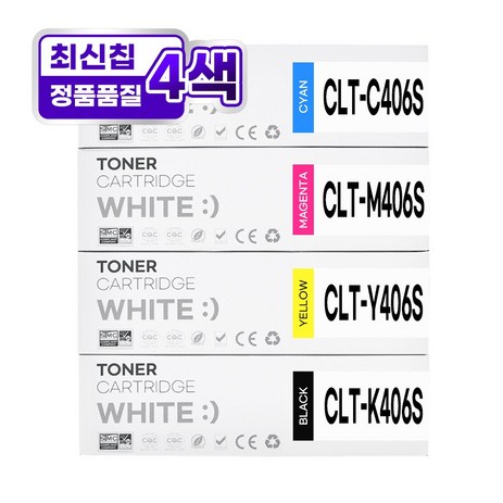 삼성 CLT-K406S 호환토너 CLP-360 364 CLX-3300 3304 3305W 3307W SL-C462W C463W, 1개, CLT-406 4색-추천-상품