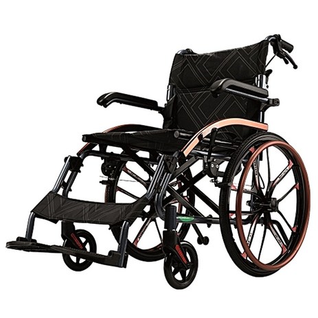 환자용 휠체어 알루미늄 20인치 통타이어 경량 어르신 장애인 접이식 휠체어 안전한 휠체어 휴대용 휠체어, 1개-추천-상품