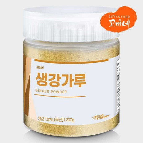 고미네 국산 100% 생강가루 200g (용기) 무첨가 천연조미료, 1개-추천-상품