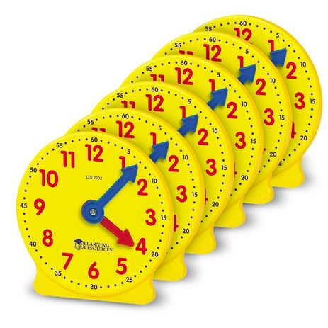 러닝리소스 어린이 모형시계 2022 교육용 학습용 시계 완구, 6개-추천-상품