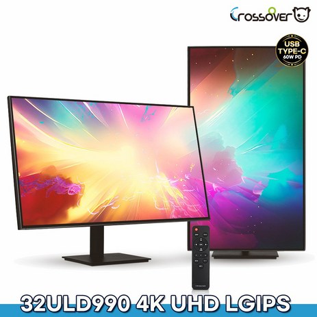 크로스오버 80cm LGIPS UHD4K USB-C 4면제로 프로아트 멀티스탠드 32인치 전문가용 모니터, 32ULD990 (일반)-추천-상품