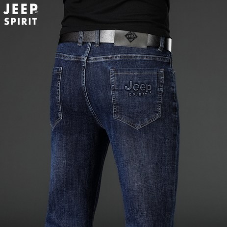 지프 스피릿 남성 청바지 캐쥬얼 스판 긴바지 스트레치 팬츠 데님 청바지 스팟 코튼 루즈 청바지 남자 빅사이즈 브랜드 정품 26812-추천-상품