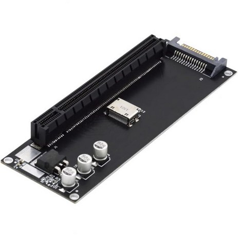 Cablecc 4X Oculink SFF8612 SFF8611 to PCIE PCIExpress 16x Adapter with ATX 24pin Power Port for Ma, SFF-8612 4X to PCI-E 16X-추천-상품