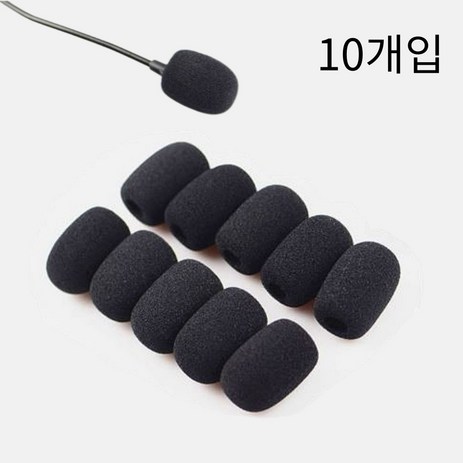 헤드셋 핀 마이크 스펀지 커버 블랙 30x22mm, 10개-추천-상품