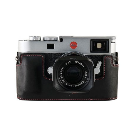 오버베르트 Leica M11 Half Case - Hydrophobic/Open Type Black - Red, 1개-추천-상품