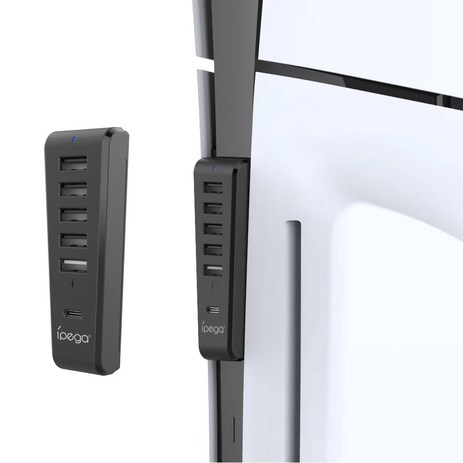 PS5 Slim USB HUB 플스5 슬림 콘솔용 USB 허브 USB 인트 C-type 인트 확장, 1개, p5 slim usb hub-추천-상품