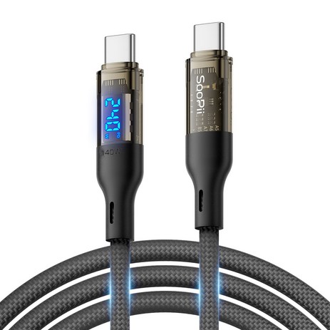 Soopii USB C타입 to C 100W 140W 240W 초고속충전 케이블 S45CC, 1개, 2m-추천-상품