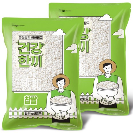 국산 찹쌀 10kg (5kgx2봉) 단일품종 동진찰, 5kg, 2개-추천-상품